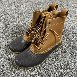 LL Bean Bean Boots Leather Ankle Duck Boots Womens Size 6 M 3712 Made In Maine
